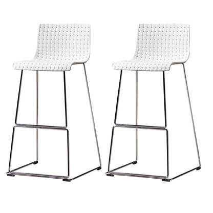 Contemporary Bar-stool Plastic Counter Bar Stool for Kitchen with Metal Legs