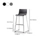 Contemporary Bar-stool Plastic Counter Bar Stool for Kitchen with Metal Legs