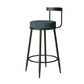 Taburete de barra de barra industrial taburete de barra redonda para cocina con patas de metal