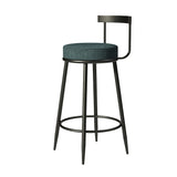 Taburete de barra de barra industrial taburete de barra redonda para cocina con patas de metal