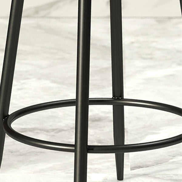 Taburete de barra de barra industrial taburete de barra redonda para cocina con patas de metal