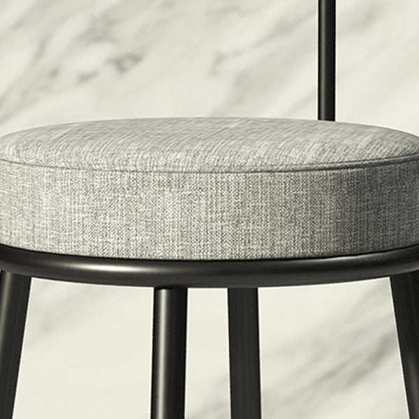 Taburete de barra de barra industrial taburete de barra redonda para cocina con patas de metal