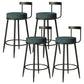 Taburete de barra de barra industrial taburete de barra redonda para cocina con patas de metal