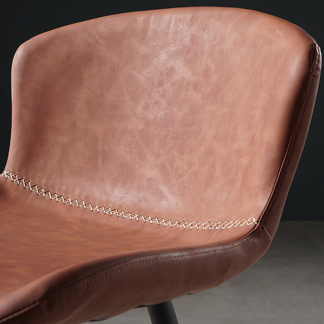 Sgabello da bar in pelle da bar contemporanei da bar per bar da cucina con gambe metalliche