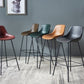 Contemporary Bar-stool PU Leather Counter Bar Stool for Kitchen with 4 Metal Legs Clearhalo 'Bar Furniture' 'Bar Stools' 'bar_stools' 'furn' 'furn_bar_stools' 'Furniture' 'Kitchen & Dining Furniture' 5240898