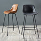 Contemporary Bar-stool PU Leather Counter Bar Stool for Kitchen with 4 Metal Legs Clearhalo 'Bar Furniture' 'Bar Stools' 'bar_stools' 'furn' 'furn_bar_stools' 'Furniture' 'Kitchen & Dining Furniture' 5240918