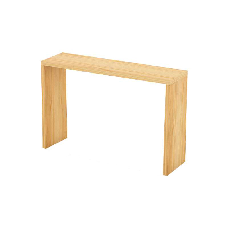 Moderne rechthoek vaste houten staaftafel Set 1/5/9 stukken tegen tafel met rugloze krukken