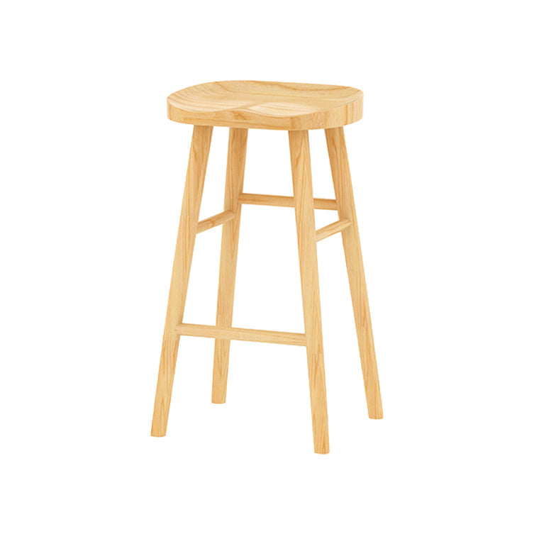 Moderne rechthoek vaste houten staaftafel Set 1/5/9 stukken tegen tafel met rugloze krukken