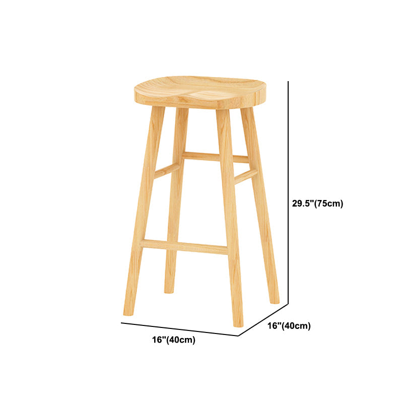 Moderne rechthoek vaste houten staaftafel Set 1/5/9 stukken tegen tafel met rugloze krukken