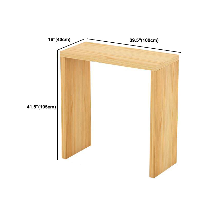 Moderne rechthoek vaste houten staaftafel Set 1/5/9 stukken tegen tafel met rugloze krukken