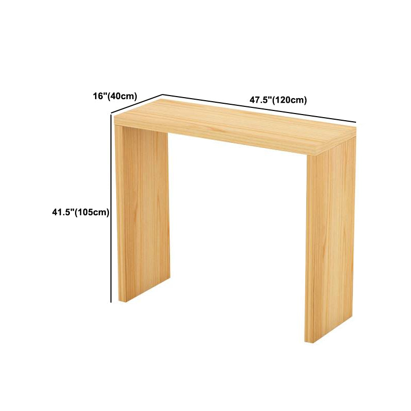 Moderne rechthoek vaste houten staaftafel Set 1/5/9 stukken tegen tafel met rugloze krukken