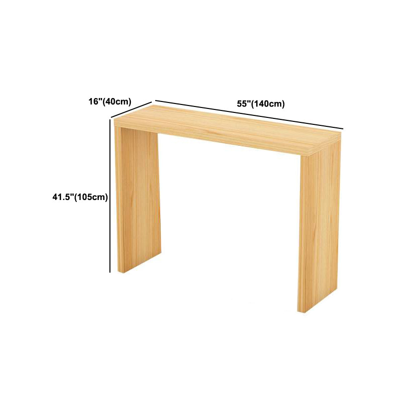 Moderne rechthoek vaste houten staaftafel Set 1/5/9 stukken tegen tafel met rugloze krukken