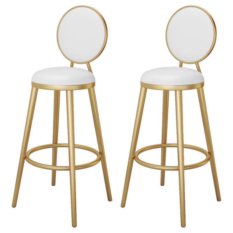 Glam 1/2/3/5 Pieces Sintered Stone Bar Table Set Fixed Table Counter Set for Dining Room White 30"H Stools (Set of 2) Clearhalo 'Bar Furniture' 'furn' 'furn_home_bar_bar_sets' 'Furniture' 'Home Bars & Bar Sets' 'home_bar_bar_sets' 'Kitchen & Dining Furniture' 5240954