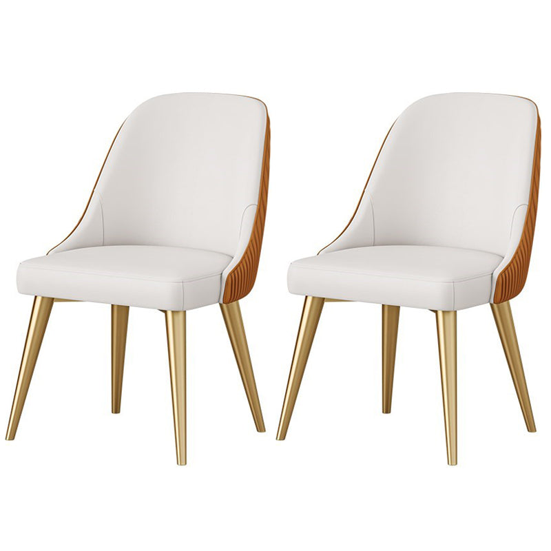 Glam Round Dining Table Set 1/2/5/7 Pieces Dinette Set with White Sintered Stone Top