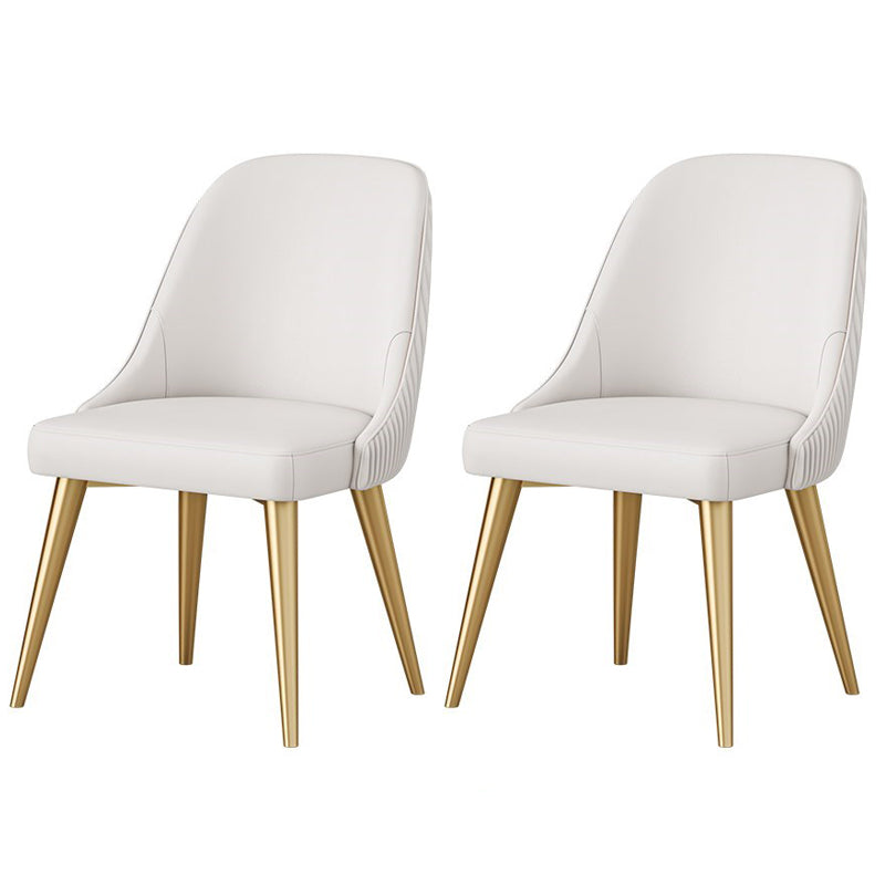 Glam Round Dining Table Set 1/2/5/7 Pieces Dinette Set with White Sintered Stone Top