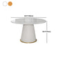 Glam Round Dining Table Set 1/2/5/7 Pieces Dinette Set with White Sintered Stone Top