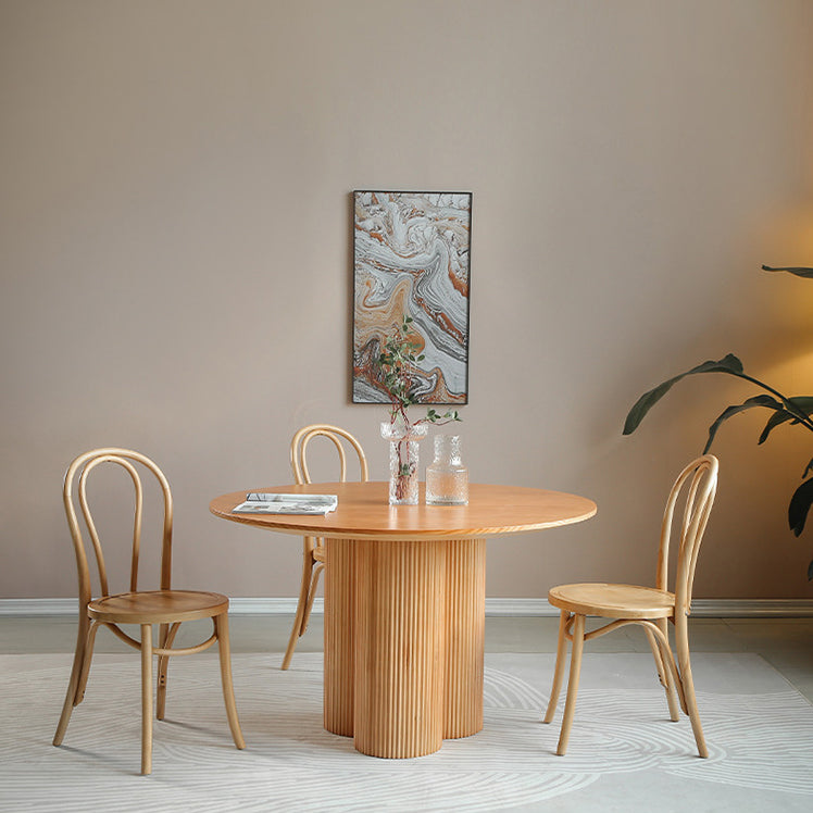 Modern Style Solid Wood Dining Set 1/2/3/4/5/6/7 Pieces Dining Set for Dining Areas