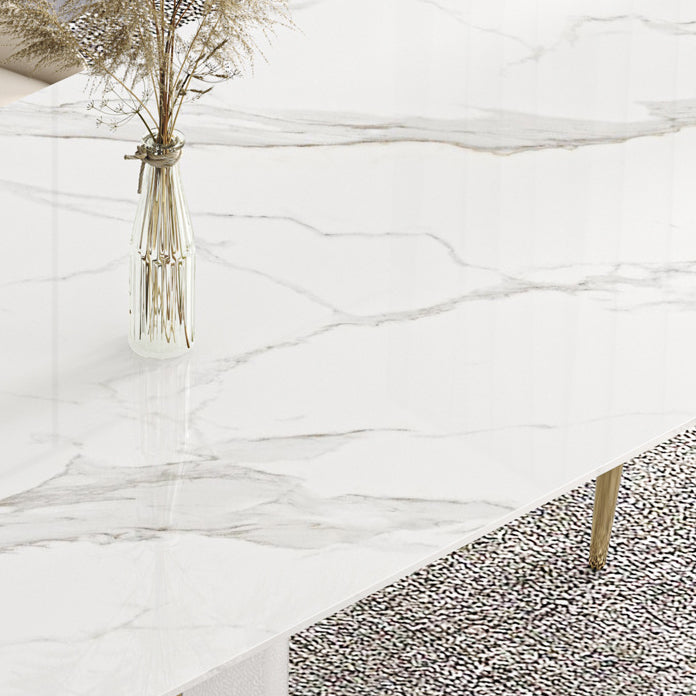 Luxury Sintered Stone Top Dining Set Rectangle 1/4/5/7 Pieces Dinette Table Set Clearhalo 'Dining Room Sets' 'Dining Tables & Seating' 'dining_room_set' 'furn' 'furn_dining_room_set' 'Furniture' 'Kitchen & Dining Furniture' 5241109