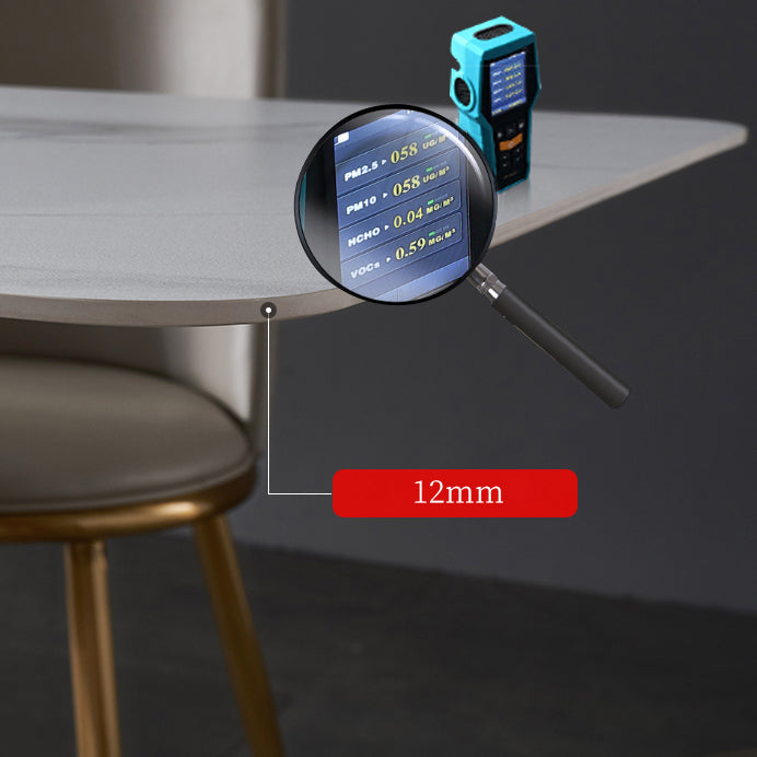 Set dinette rettangolare Glam Set tavolo da pranzo da 1/4/5/7 pezzi con piano in pietra sinterizzata bianca