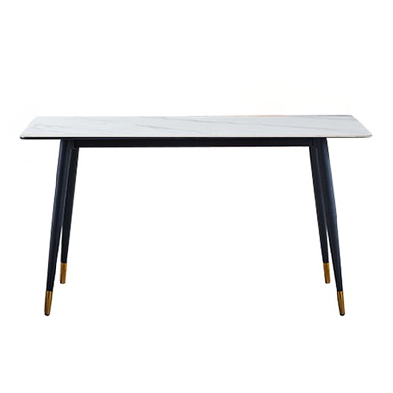 Set dinette rettangolare Glam Set tavolo da pranzo da 1/2/5/7 pezzi con piano in pietra sinterizzata