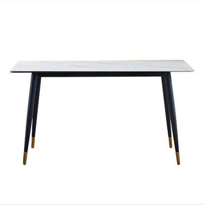 Set dinette rettangolare Glam Set tavolo da pranzo da 1/2/5/7 pezzi con piano in pietra sinterizzata