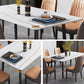 Set dinette rettangolare Glam Set tavolo da pranzo da 1/2/5/7 pezzi con piano in pietra sinterizzata