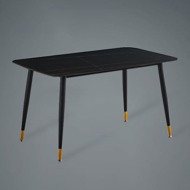 Set dinette rettangolare Glam Set tavolo da pranzo da 1/2/5/7 pezzi con piano in pietra sinterizzata