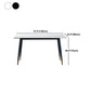 Set dinette rettangolare Glam Set tavolo da pranzo da 1/2/5/7 pezzi con piano in pietra sinterizzata