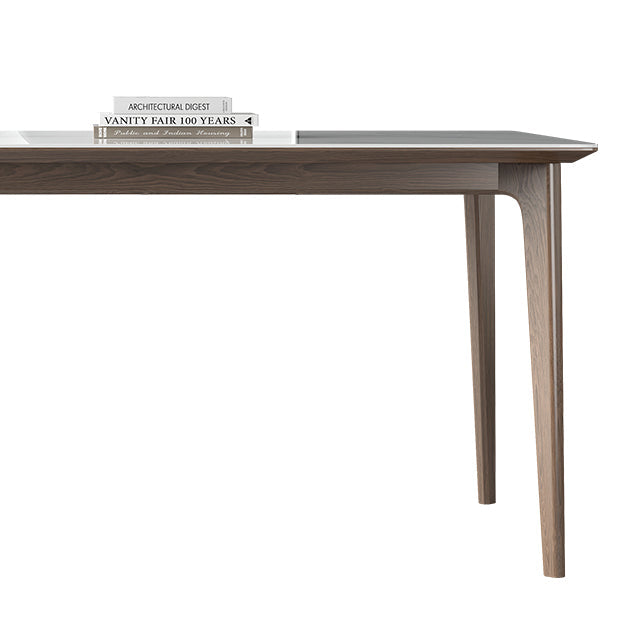 Designerstijl gesinterde stenen eettafelset rechthoekig 1/3/4/5/7-delige dinettetafelset