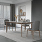 Designerstijl gesinterde stenen eettafelset rechthoekig 1/3/4/5/7-delige dinettetafelset