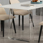 Modern Rectangle Acrylic Dining Table Set 1/2/5 Pieces Dining Set for Home Use