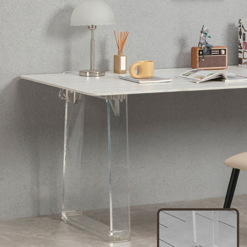 Modern Rectangle Acrylic Dining Table Set 1/2/5 Pieces Dining Set for Home Use