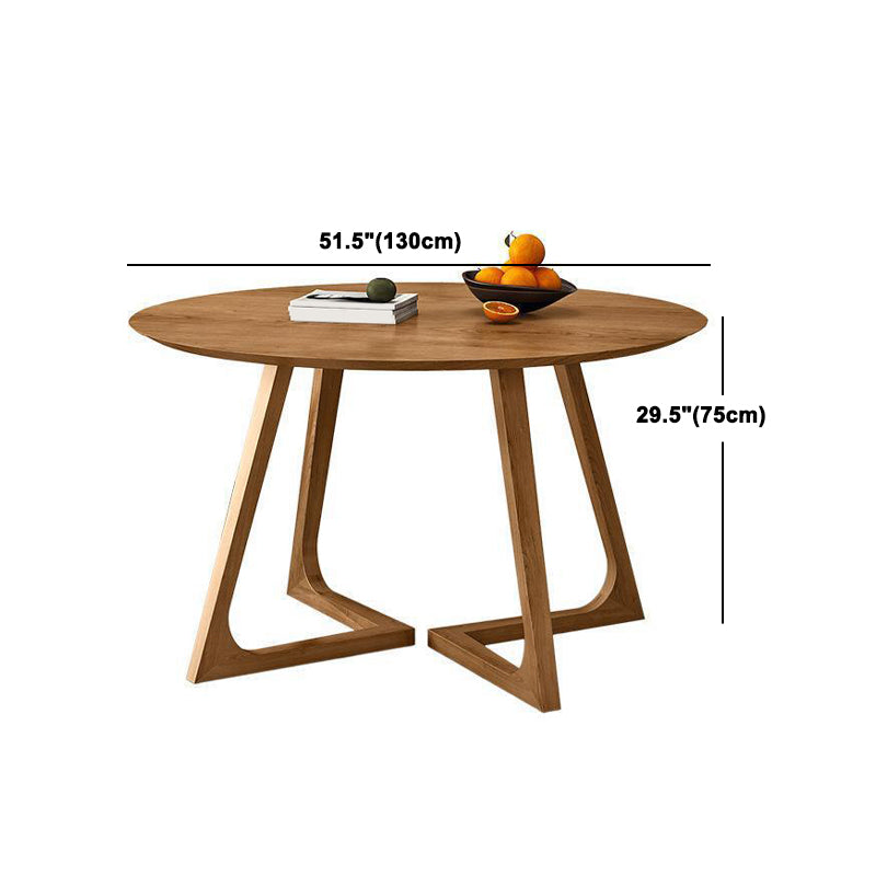 Modern Style Round Solid Wood Dining Set 1/2/4/5 Pieces Dining Set for Dining Areas Clearhalo 'Dining Room Sets' 'Dining Tables & Seating' 'dining_room_set' 'furn' 'furn_dining_room_set' 'Furniture' 'Kitchen & Dining Furniture' 5241222
