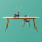 Designer Style Sintered Stone Top Dining Set Rectangle 1/4/5/7 Pieces Dinette Table Set