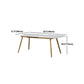 Designer Style Sintered Stone Top Dining Set Rectangle 1/4/5/7 Pieces Dinette Table Set