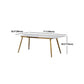 Designer Style Sintered Stone Top Dining Set Rectangle 1/4/5/7 Pieces Dinette Table Set