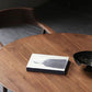 Mesa de comedor redonda de madera maciza de pino, mesa moderna con pedestal doble