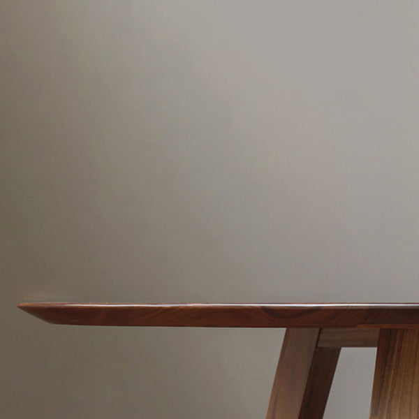 Mesa de comedor redonda de madera maciza de pino, mesa moderna con pedestal doble