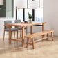 Rectangle Pine Wood Table for Restaurant Modern Dining Table with Trestle Base