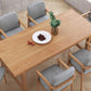 Rectangle Pine Wood Table for Restaurant Modern Dining Table with Trestle Base