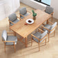 Rectangle Pine Wood Table for Restaurant Modern Dining Table with Trestle Base