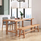 Rectangle Pine Wood Table for Restaurant Modern Dining Table with Trestle Base