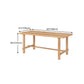 Rectangle Pine Wood Table for Restaurant Modern Dining Table with Trestle Base