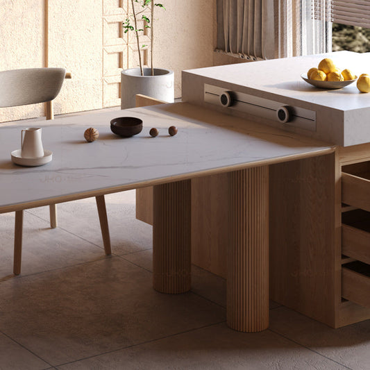 Mesa de comedor de piedra