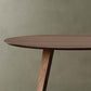 Round Double Pedestal Modern Table Fixed Table with Solid Wood