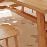 Modern Style Dining Table Solid Wood Rectangle Trestle Table for Home Clearhalo 'Dining Tables & Seating' 'Dining Tables' 'dining_table' 'furn' 'furn_dining_table' 'Furniture' 'Kitchen & Dining Furniture' 5241348