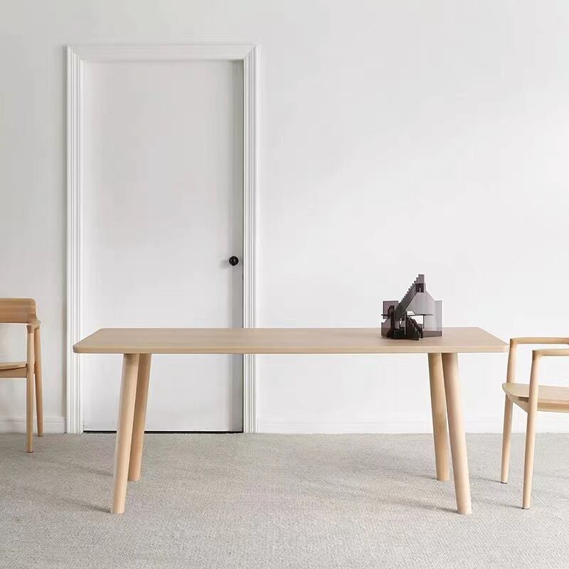 Rectángulo 4 patas Mesa de comedor Mesa de comedor de madera maciza moderna