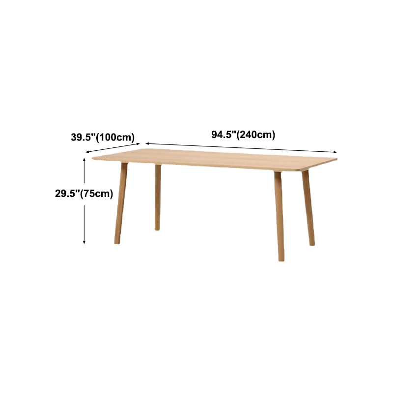 Rectángulo 4 patas Mesa de comedor Mesa de comedor de madera maciza moderna