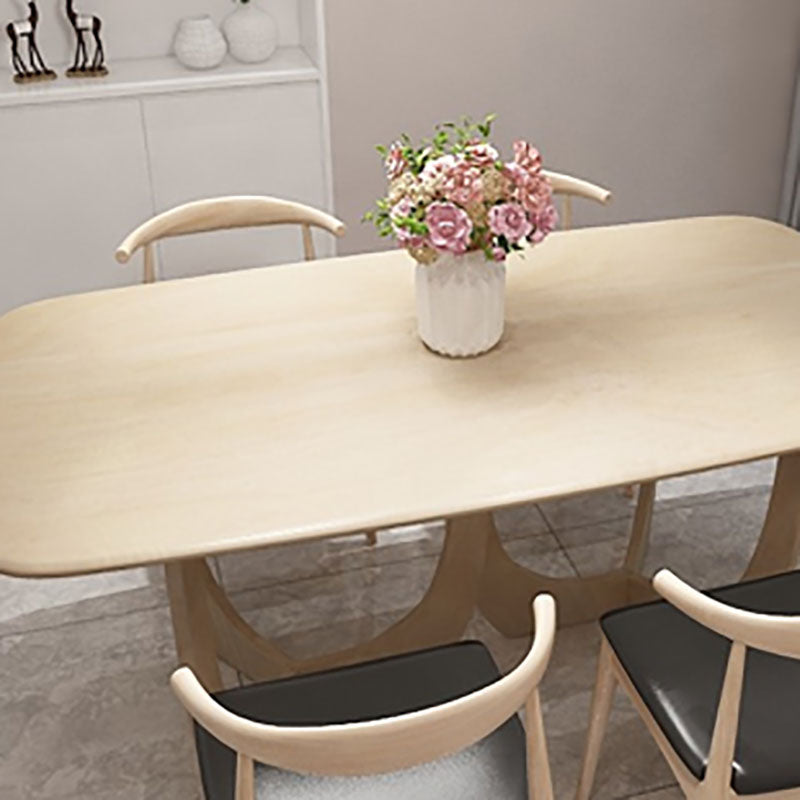 Contemporary Dining Table Oval Solid Wood Dinner Table Home Kitchen Dinner Clearhalo 'Dining Tables & Seating' 'Dining Tables' 'dining_table' 'furn' 'furn_dining_table' 'Furniture' 'Kitchen & Dining Furniture' 5241483