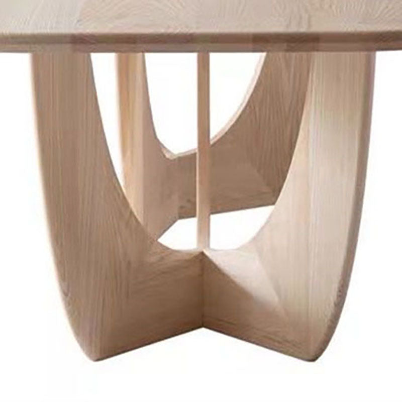 Contemporary Dining Table Oval Solid Wood Dinner Table Home Kitchen Dinner Clearhalo 'Dining Tables & Seating' 'Dining Tables' 'dining_table' 'furn' 'furn_dining_table' 'Furniture' 'Kitchen & Dining Furniture' 5241484